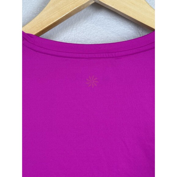 Athleta Fuchsia Pink Cadence Tee Short Sleeve Women's Workout Top Size XS EUC - Picture 9 of 12